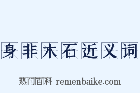 身非木石近义词是什么意思的图片